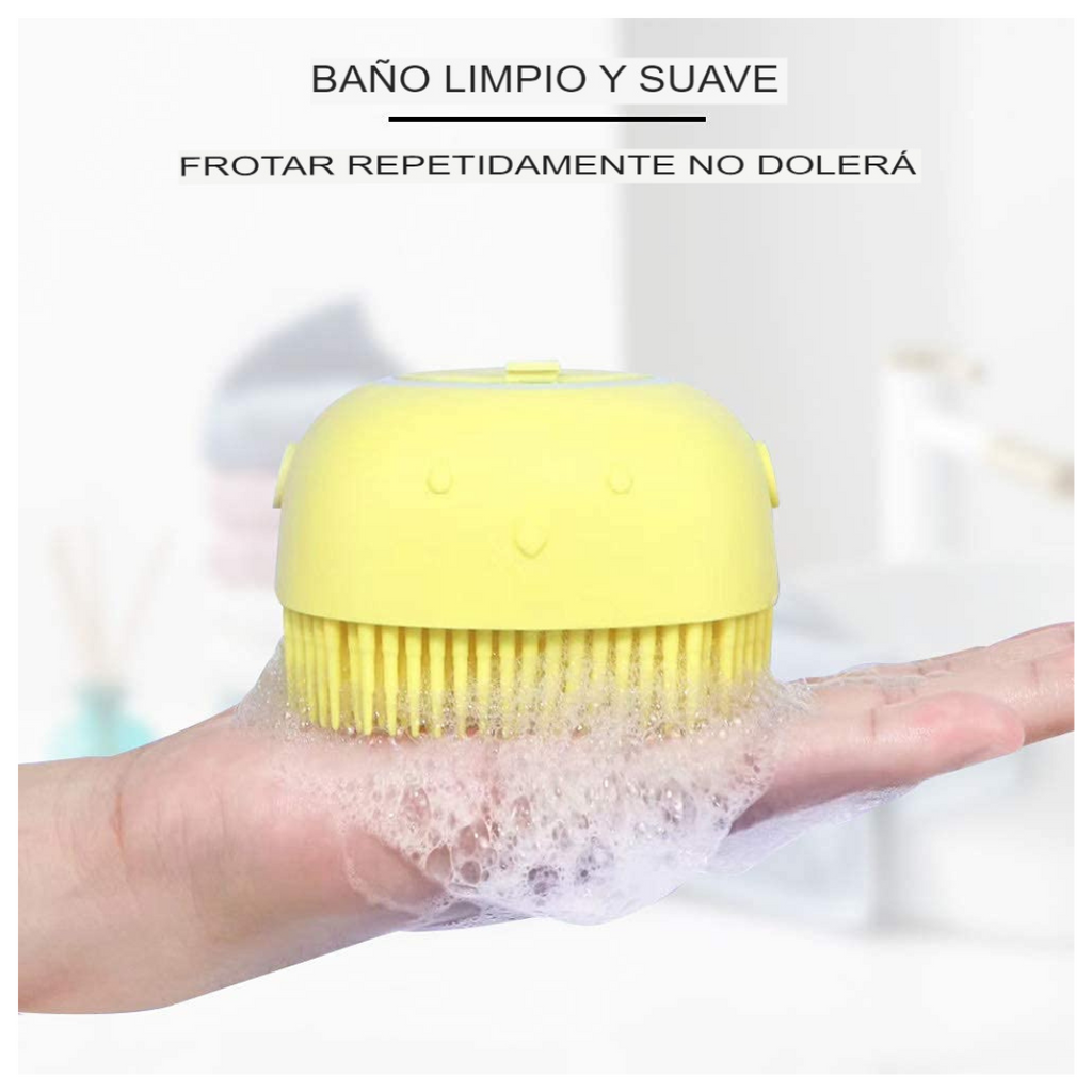 Cepillo Jabonero Masaje Para Mascota
